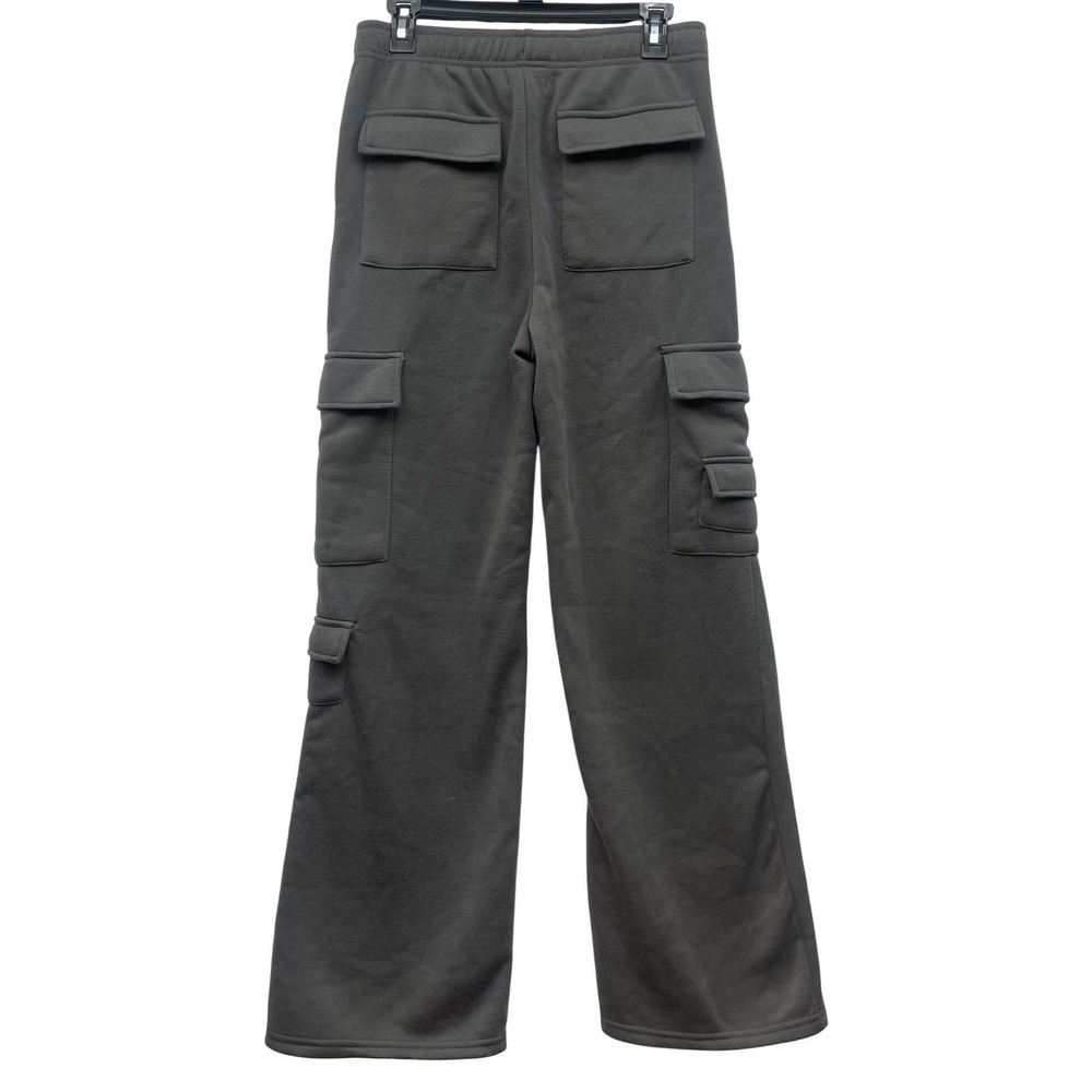 Sugar Kiss Lips Y2K Cargo Sweatpants Womens M‎ Gray Wide Leg Streetwear